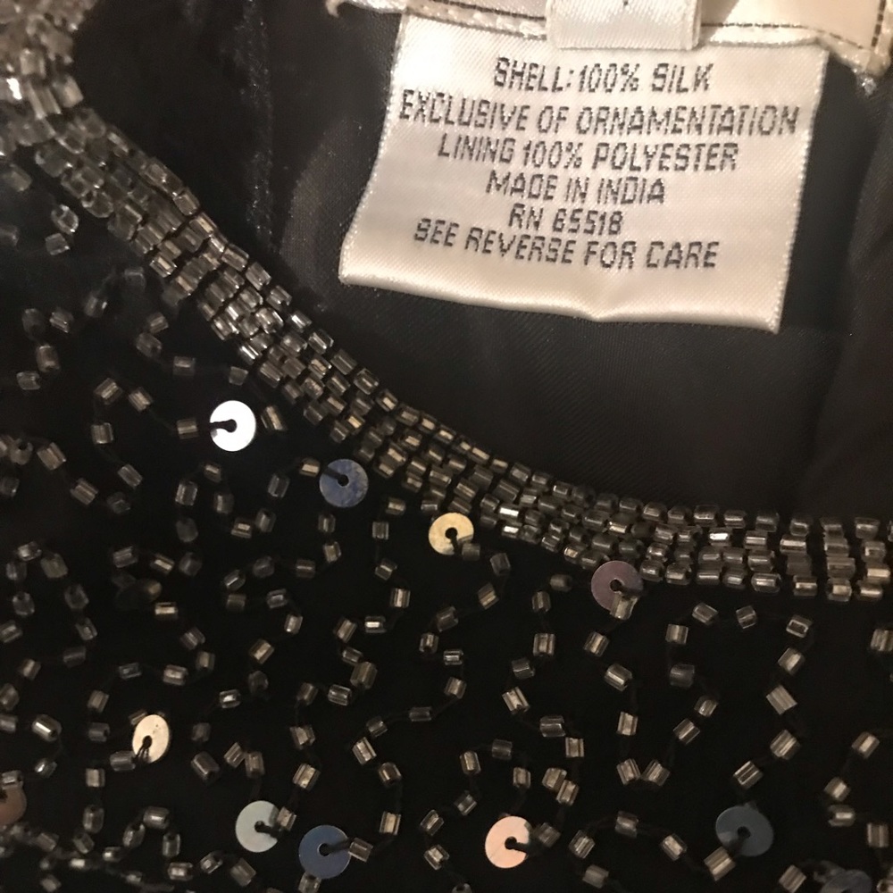 Black and silver sequin Stenay Vintage top Size S - Picture 6 of 8